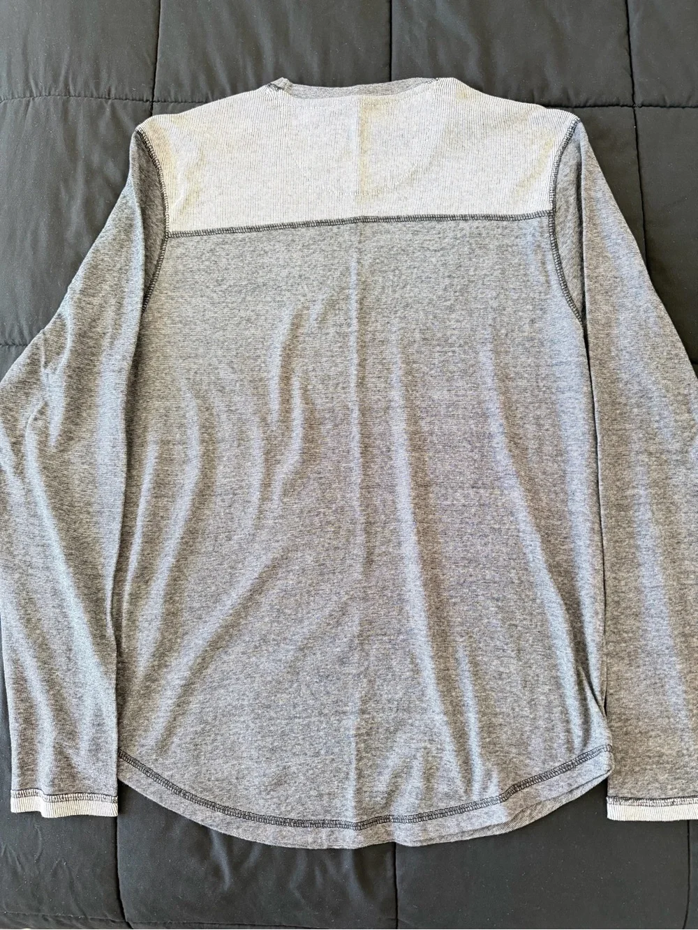 Men’s Long-Sleeve Crew Neck Shirt — Heather Gray